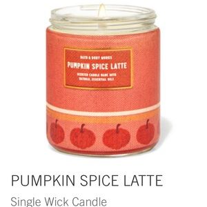 Bath & Body Works 1 Wick scented candle Pumpkin Spice Latte